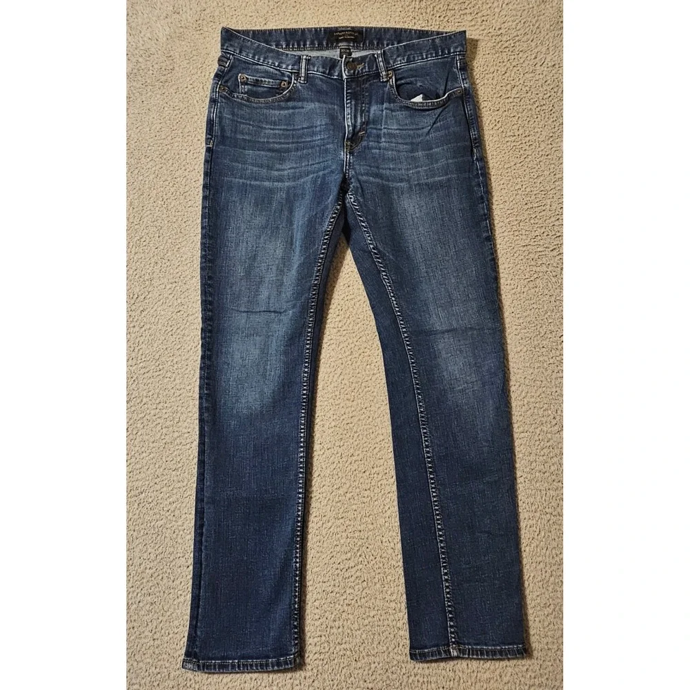 Banana Republic Skinny Techmotion Jeans Mens 32x30 Dark Wash Blue Denim Stretch